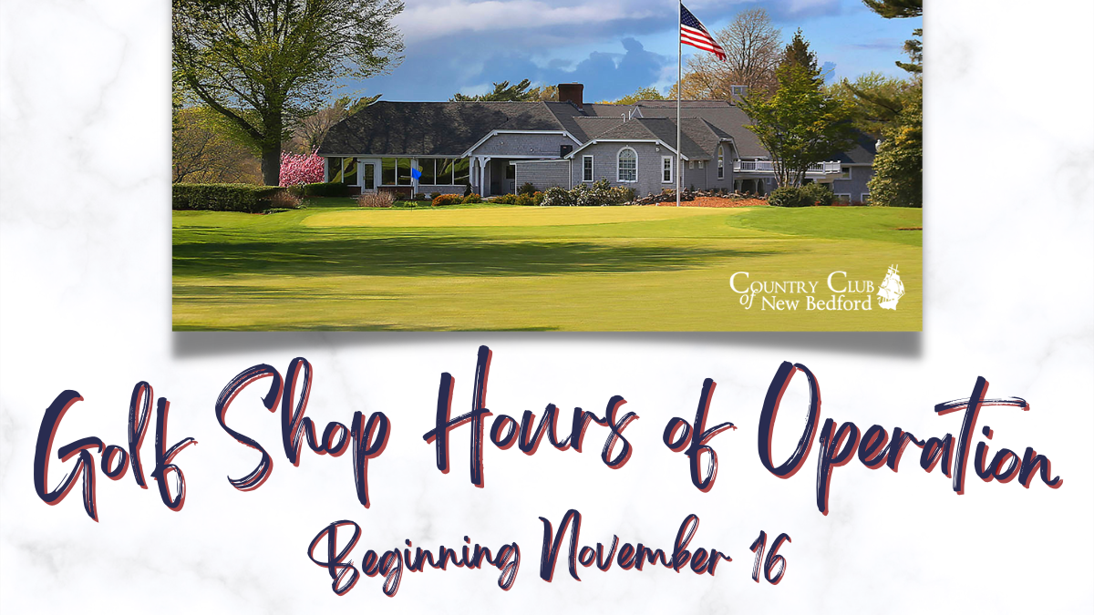 Updated Golf Course and Golf Shop Hours 11.16.24